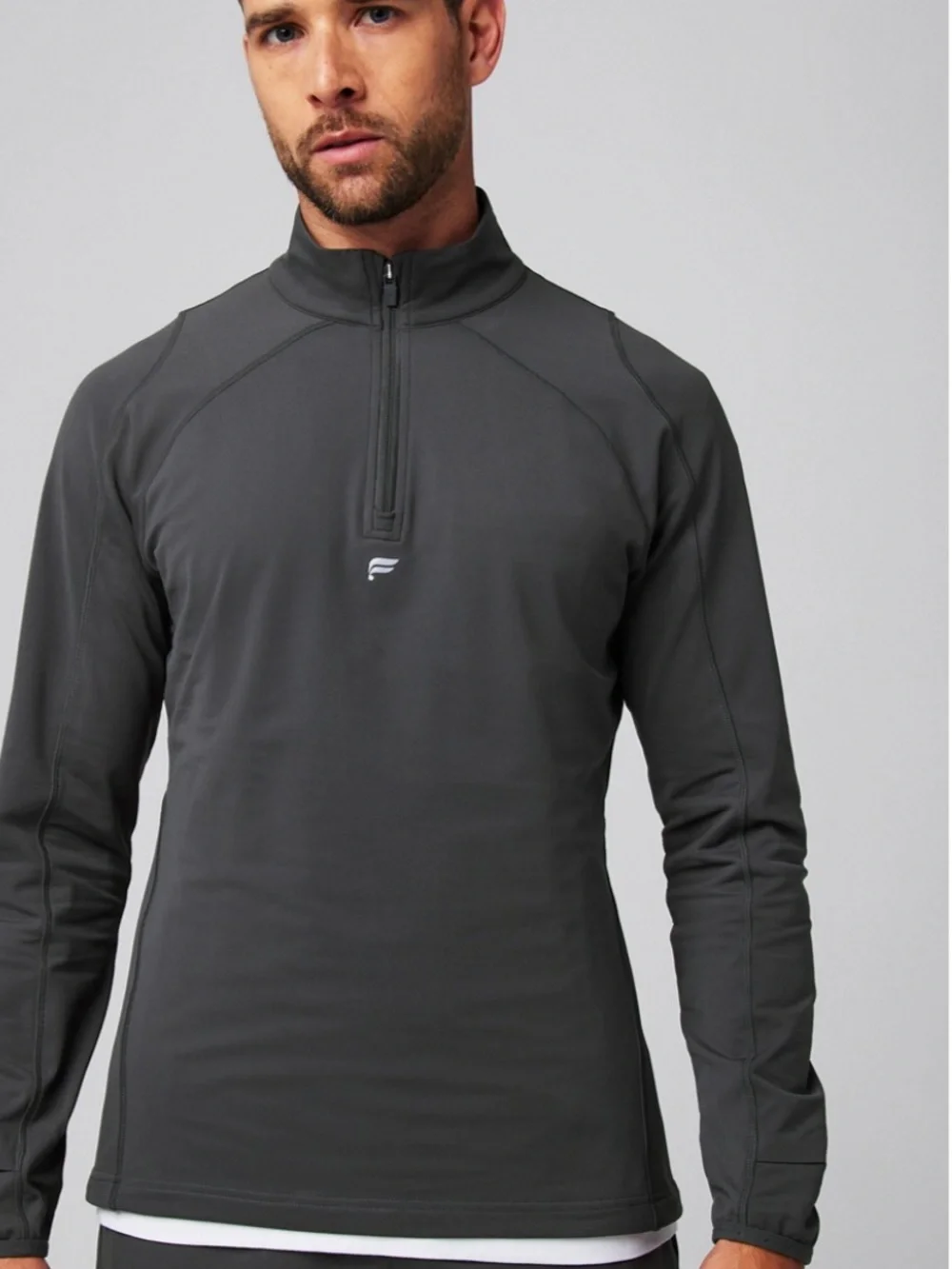 Fabletics Men Activewear Set Quarter Zip Pullover & Joggers - Size L